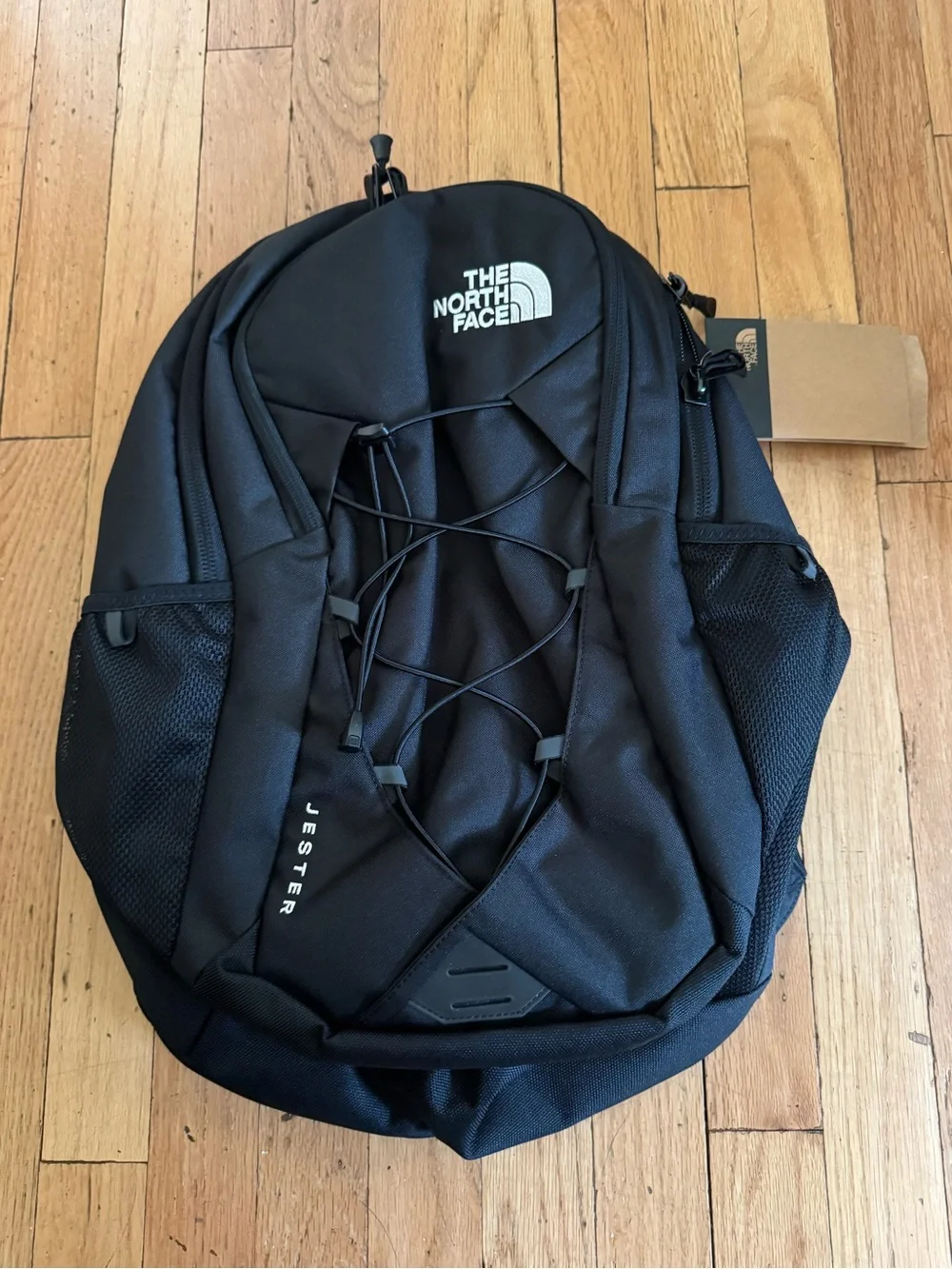 The North Face Black Jester Backpack with Bungee Front Unisex